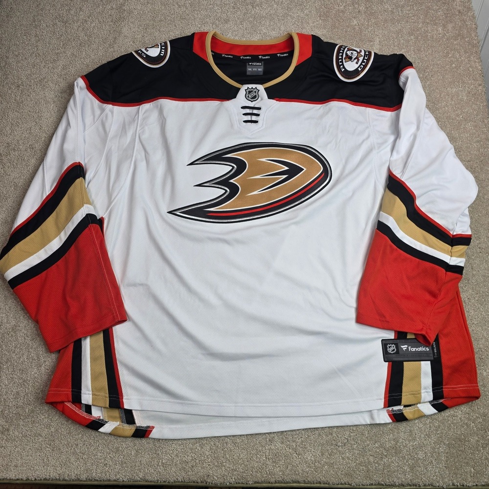 Fanatics Anaheim‎ Ducks NHL Away Jersey Mens 5XL White Breakaway Hockey 5TG 5EG